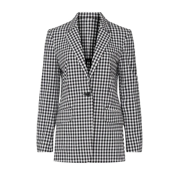 Rag and Bone Cotton Ames gingham Black and White Blazer NEW - Picture 3 of 12